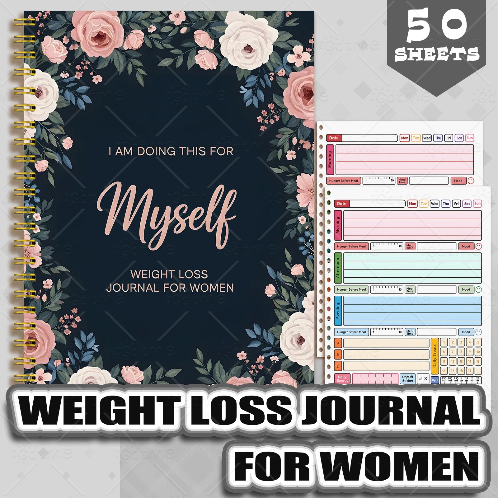 A5 weight loss tracker journal, fitness planning diary, suitable for tracking your fitness journey, the perfect gift for friends