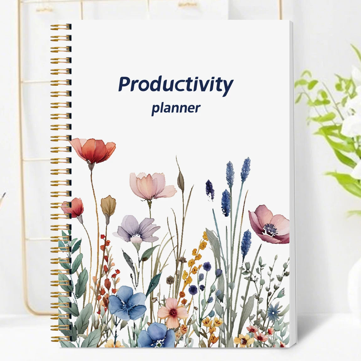 B5 Productivity Planner, Daily and Weekly Organizer with Priorities,To-Do List,Schedule,Floral Cover Journal for Time Management