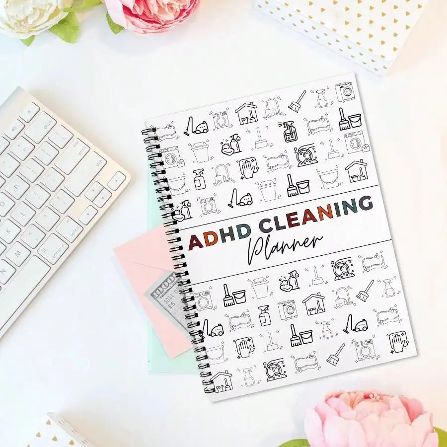 ADHD Cleaning Planner for Adults/Women/Teens: Home Chore Chart - Daily/Weekly/Monthly Schedule Checklist Organizing Notebook