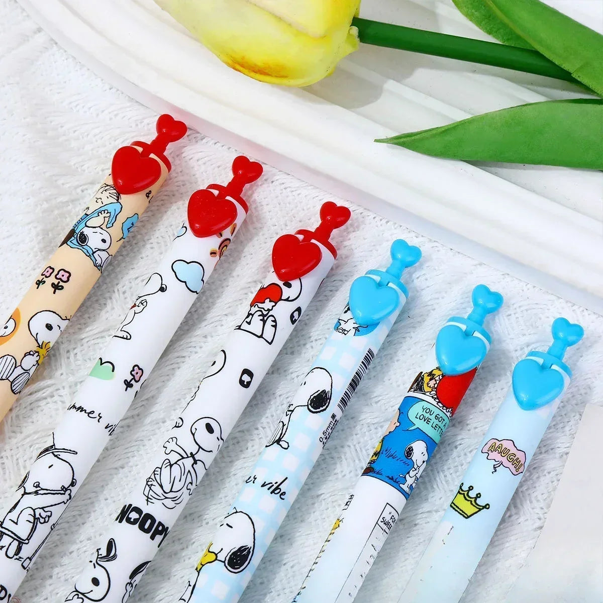 Snoopy cartoon press pen kawaii black neutral pen student cute stationery school supplies wholesale anime peripheral gift