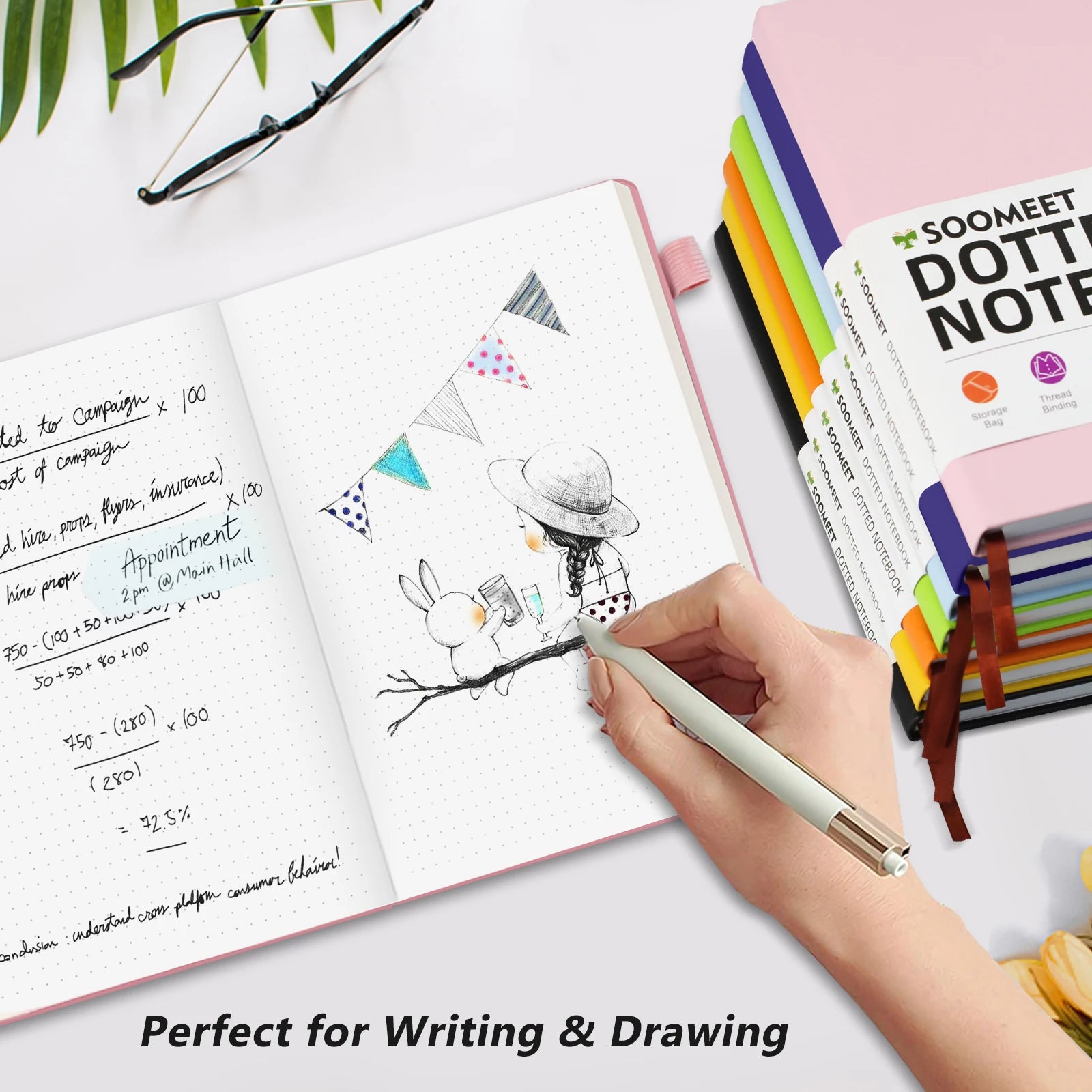 A6 Dot Grid NoteBook School Supplies Portable Diary Fashion Office Supplies Coil Book Children Holiday Gift Dot Grid Inside