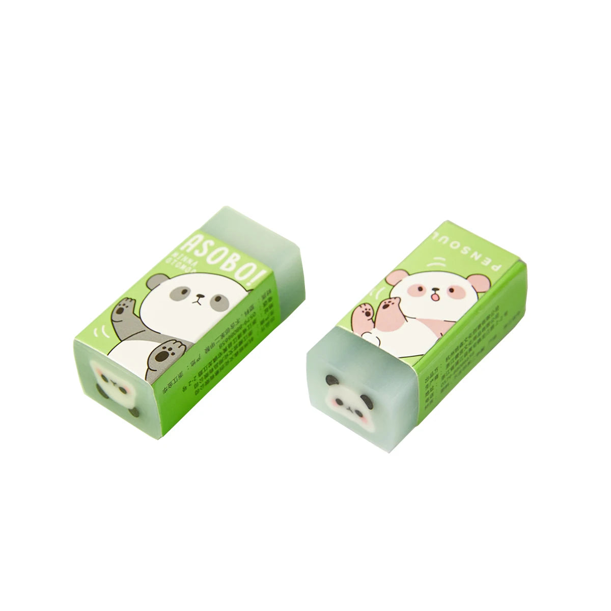 2pcs Panda jelly eraser, school student treasure box, event surprise homecoming gift, writing and drawing pencil eraser
