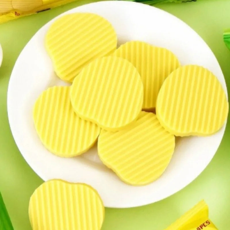 New Realistic Potato Chip Eraser  Fun Simulation Snacks  Modify and Wipe Clean  Less Crumbs  Student Creative Stationery Gifts