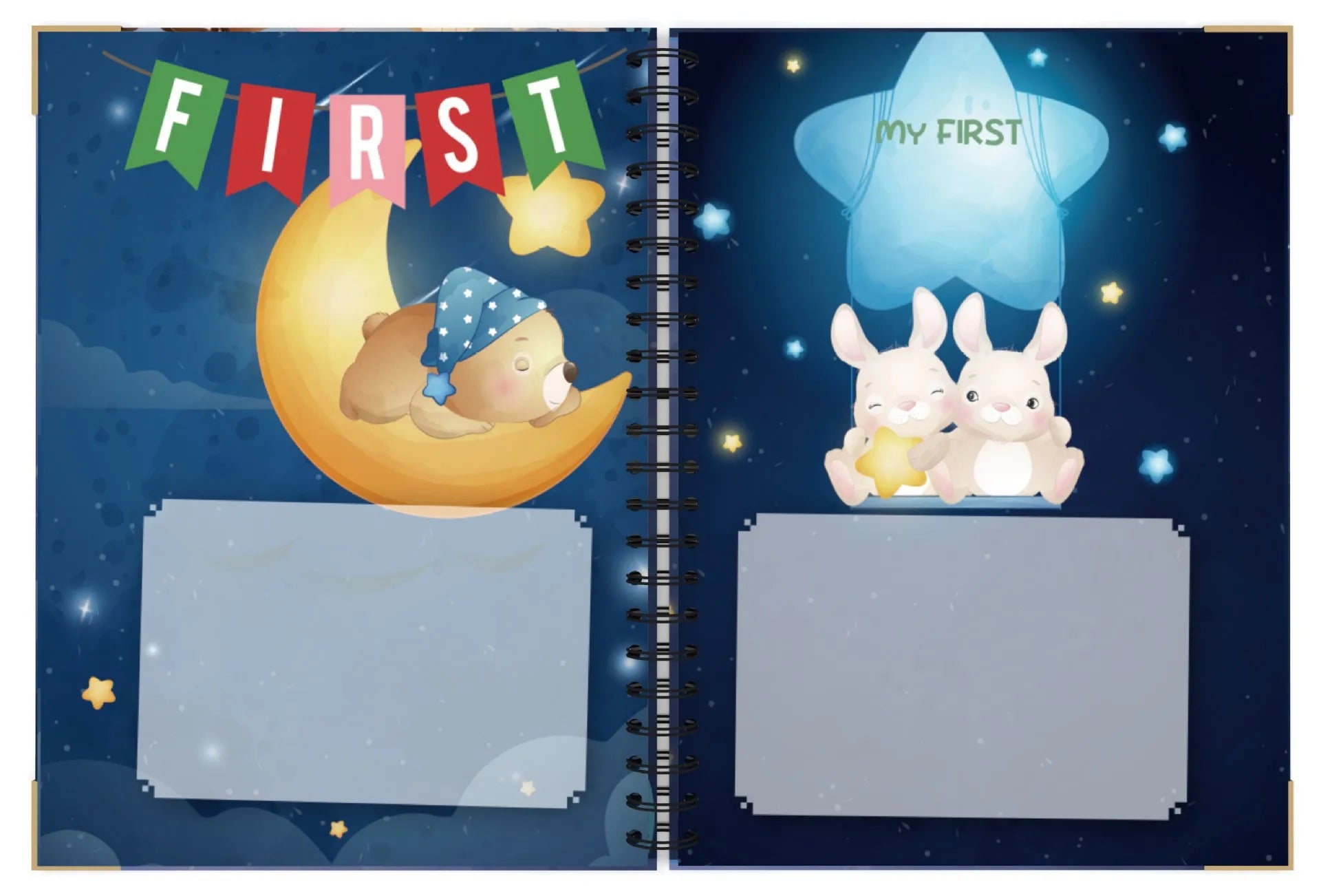 Baby First Years Book Hidden Spiral Binding Baby Memory Journal For Birth Record Moments & Memories The Baby Book Special Birth