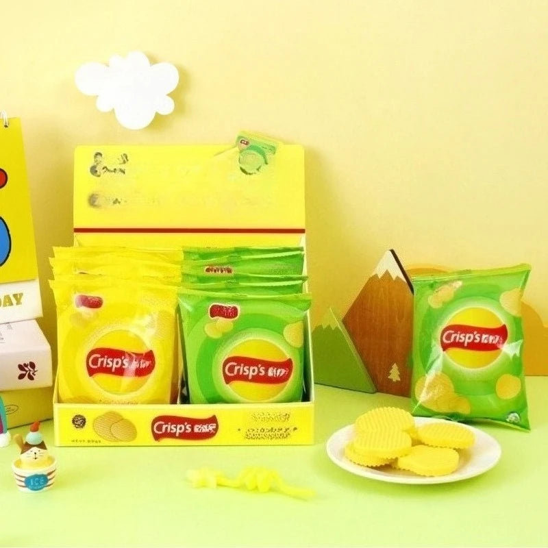 New Realistic Potato Chip Eraser  Fun Simulation Snacks  Modify and Wipe Clean  Less Crumbs  Student Creative Stationery Gifts