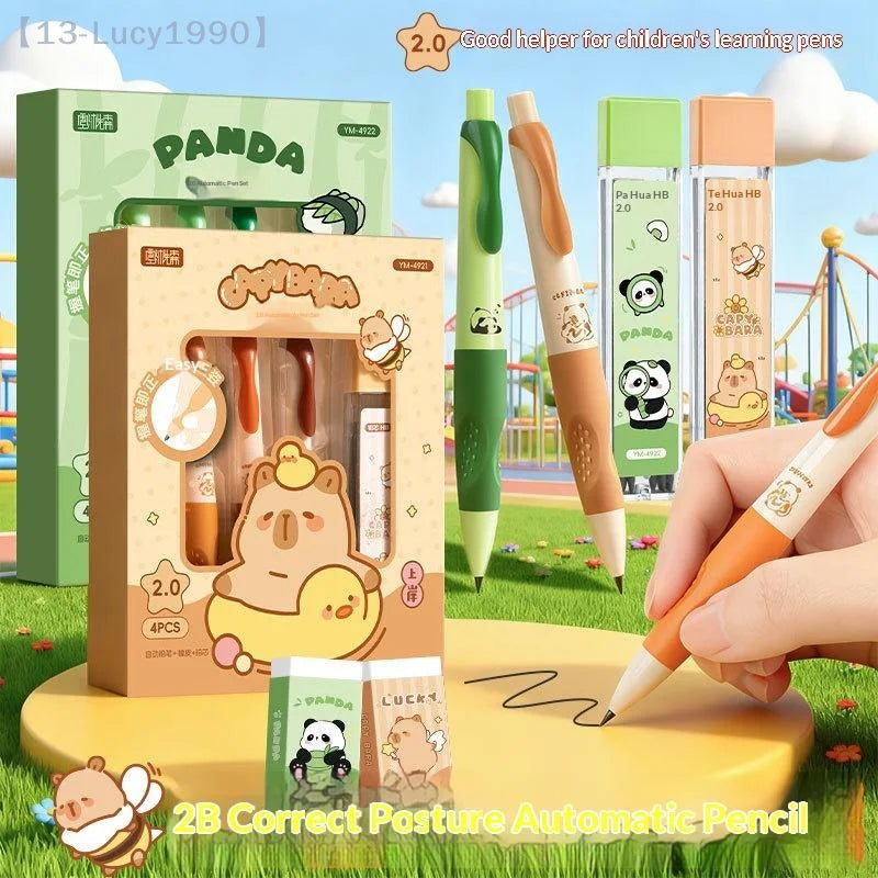 【CCA13】1Box Cartoon Capybara Mechanical Pencil Suit Cute Cartoon Student School Stationery Pencil Cartoon Office Supplies Gift