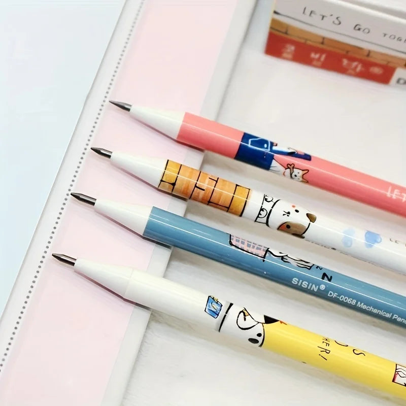 12Pcs/Set Creative 2.0mm Mechanical Pencil Animals Cat Dog Automatic Pencil Writing Painting School Office Supplies Stationery