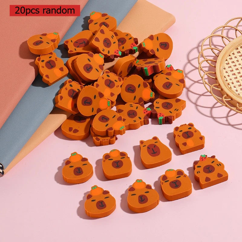 Office School Supplies Capibala Capybara Style Cute Eraser Student Cross Border Gifts Prizes kawai Stationery Wholesale