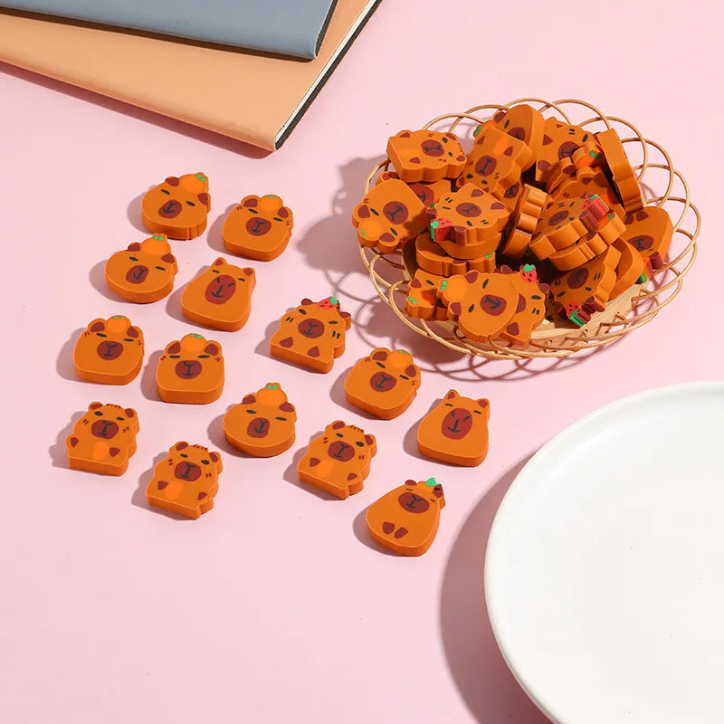 Office School Supplies Capibala Capybara Style Cute Eraser Student Cross Border Gifts Prizes kawai Stationery Wholesale