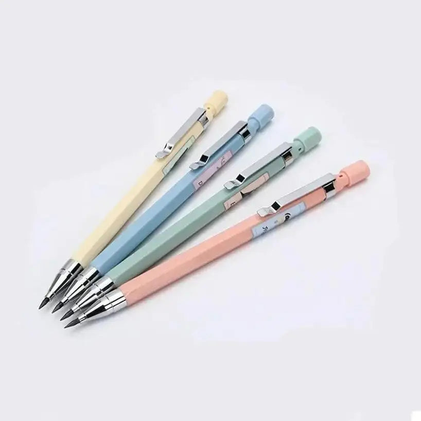 2 Pcs Automatic Pencil Lead Holder School Writing Supplies Stationery Mechanical Pencils Set Of Drafting Rules Korean Stationery