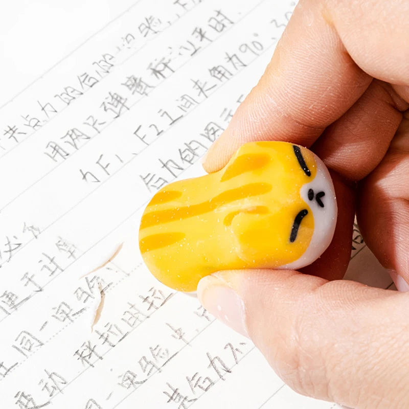 Fun Wipe Clean Less Debri Office Stationery Supplies For Students Gift Cute Kawaii Animal Erasers Random Styles Of Cat Dog