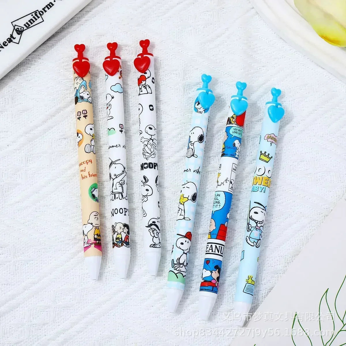 Snoopy cartoon press pen kawaii black neutral pen student cute stationery school supplies wholesale anime peripheral gift
