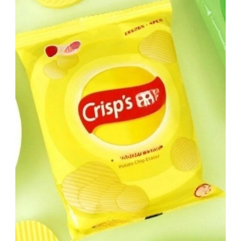 New Realistic Potato Chip Eraser  Fun Simulation Snacks  Modify and Wipe Clean  Less Crumbs  Student Creative Stationery Gifts