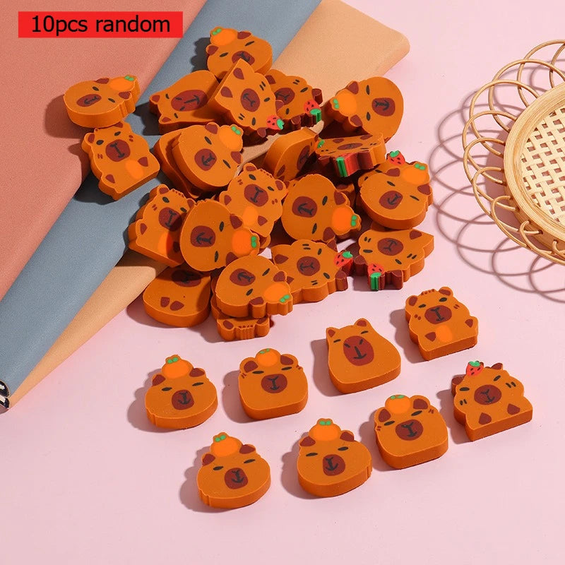 Office School Supplies Capibala Capybara Style Cute Eraser Student Cross Border Gifts Prizes kawai Stationery Wholesale